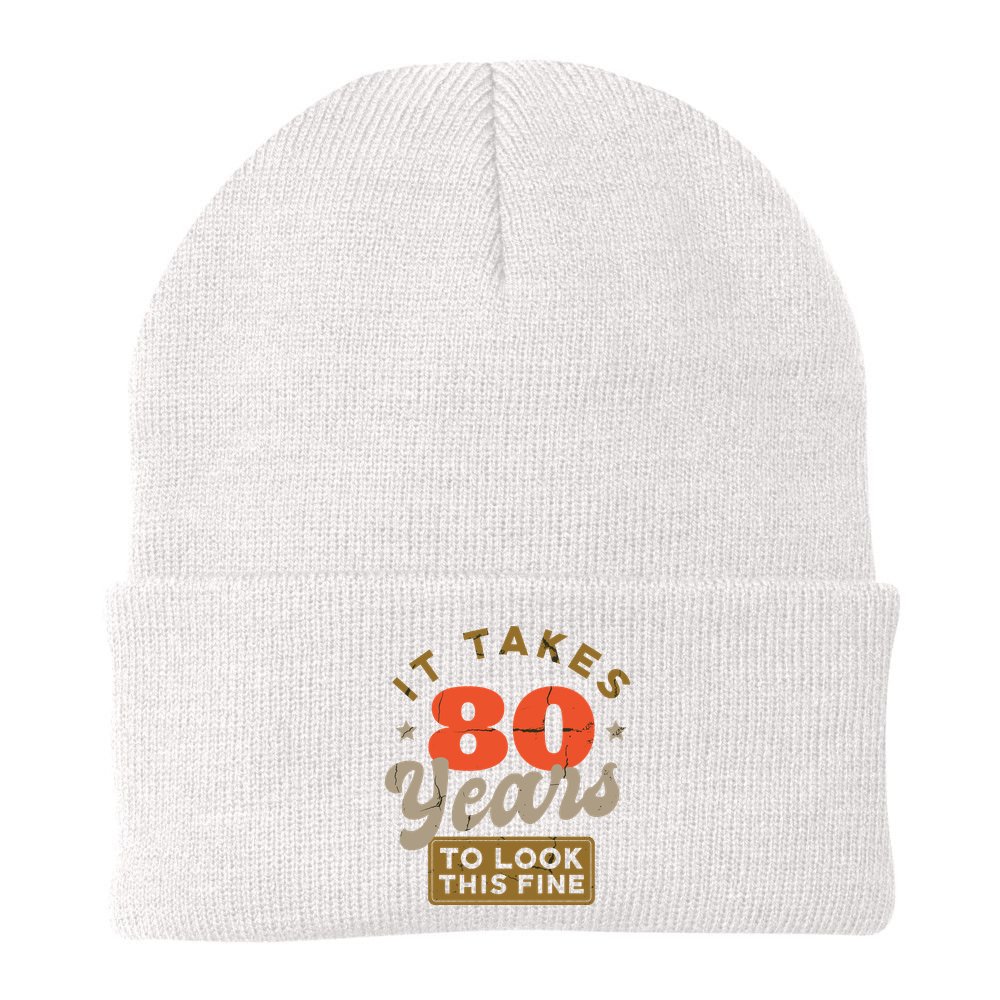 Funny 80th Birthday Saying 80 Years Old Quote Beanie