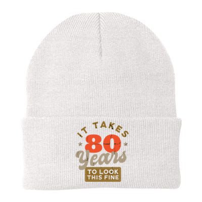 Funny 80th Birthday Saying 80 Years Old Quote Knit Cap Winter Beanie