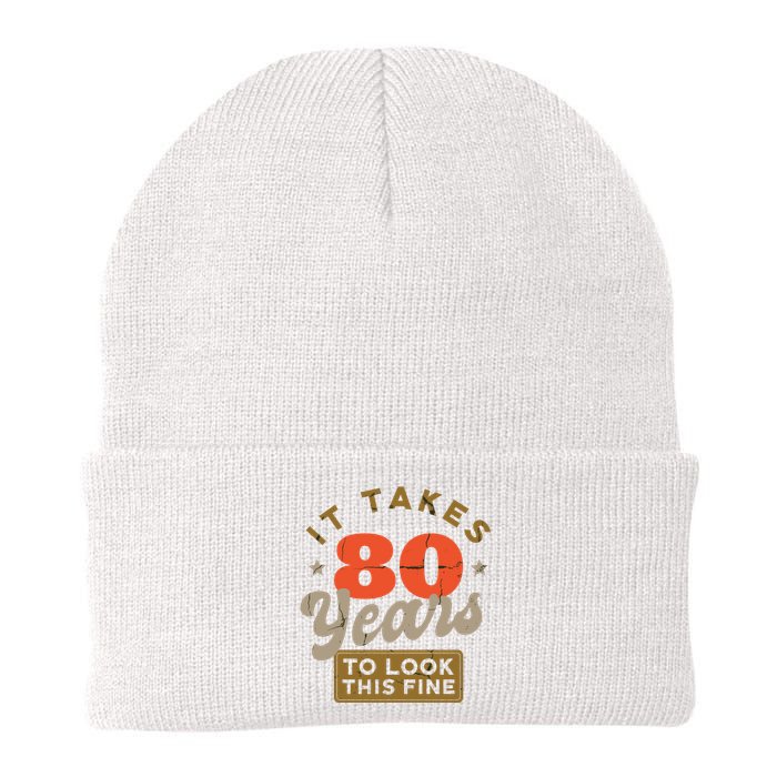 Funny 80th Birthday Saying 80 Years Old Quote Knit Cap Winter Beanie