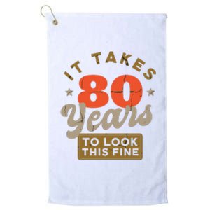 Funny 80th Birthday Saying 80 Years Old Quote Platinum Collection Golf Towel