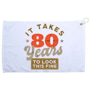 Funny 80th Birthday Saying 80 Years Old Quote Grommeted Golf Towel