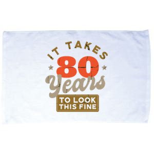 Funny 80th Birthday Saying 80 Years Old Quote Microfiber Hand Towel