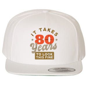 Funny 80th Birthday Saying 80 Years Old Quote Wool Snapback Cap