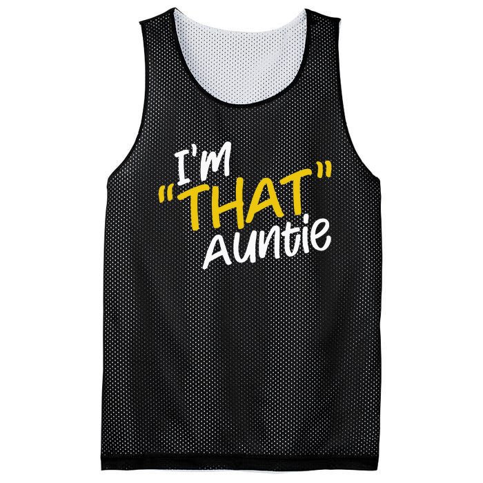 I'm That Auntie Funny Best Aunt Tee Mesh Reversible Basketball Jersey Tank