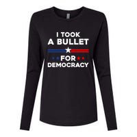 I Took A Bullet For Democracy Womens Cotton Relaxed Long Sleeve T-Shirt