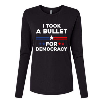 I Took A Bullet For Democracy Womens Cotton Relaxed Long Sleeve T-Shirt