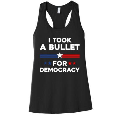 I Took A Bullet For Democracy Women's Racerback Tank