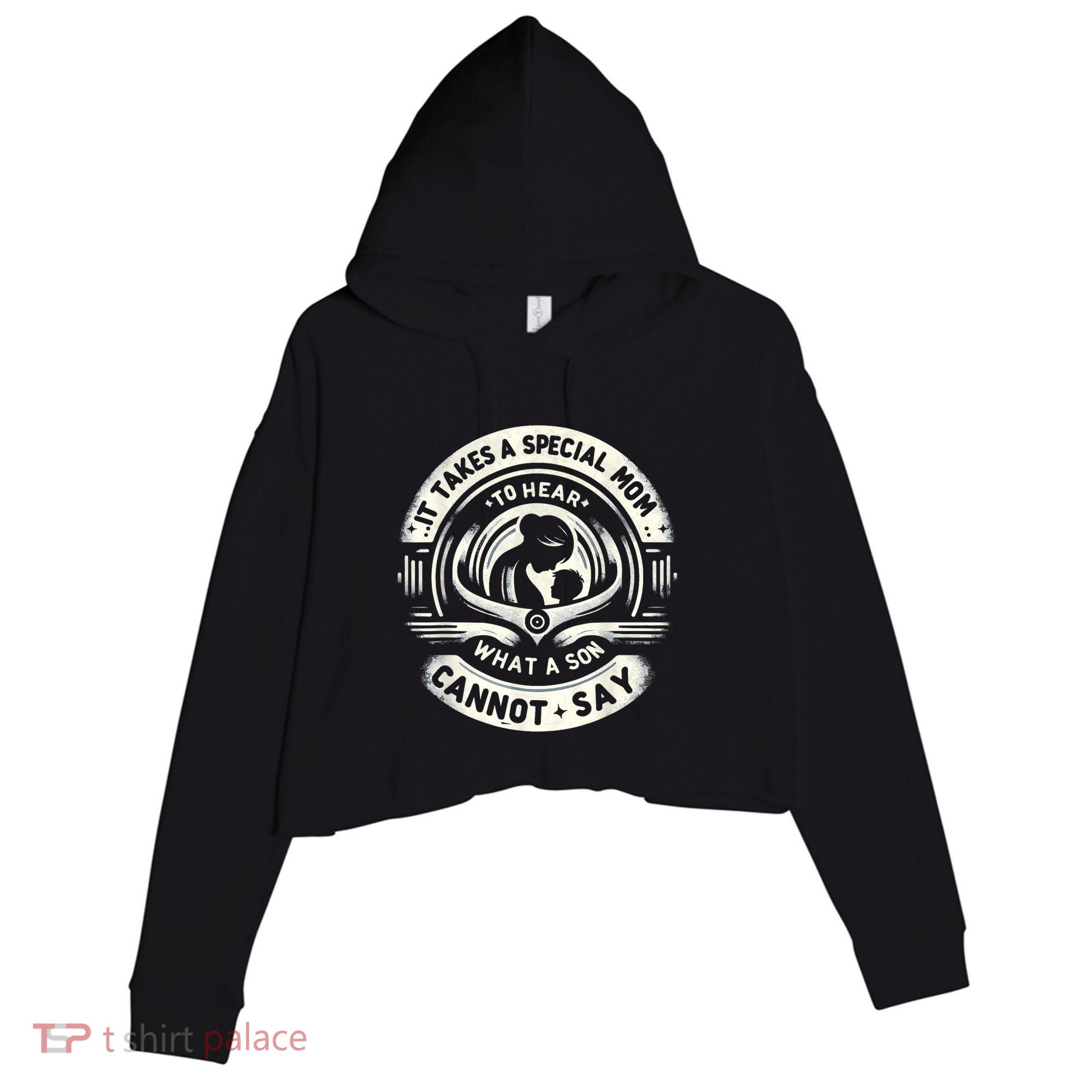 It Takes A Special Mom To Hear Autism What A Son Cannot Say Crop Fleece Hoodie