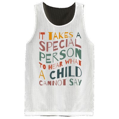 It Takes A Special Person To Hear What A Child Cannot Say Mesh Reversible Basketball Jersey Tank