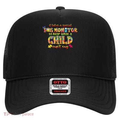 It Takes A Special Person To Hear What A Child Cannot Say High Crown Mesh Back Trucker Hat