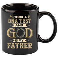 I Took A DNA Test and God Is My Father Christian Religious  11oz C Handle Ceramic Mug