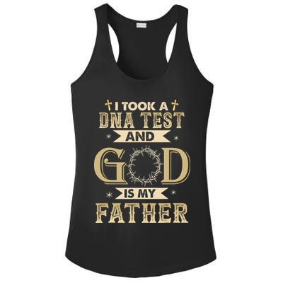 I Took A DNA Test and God Is My Father Christian Religious  Ladies PosiCharge Competitor Racerback Tank