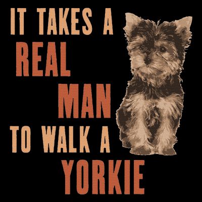 It Takes A Real Man To Walk A Yorkie Funny Dog Lover T-Shirt