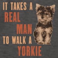 It Takes A Real Man To Walk A Yorkie Funny Dog Lover Vector Backpack