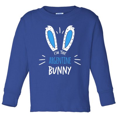 I'm The Argentine Bunny Ears Argentina Easter Sunday Gift Toddler Long Sleeve Shirt