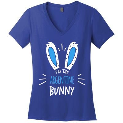 I'm The Argentine Bunny Ears Argentina Easter Sunday Gift Women's V-Neck T-Shirt