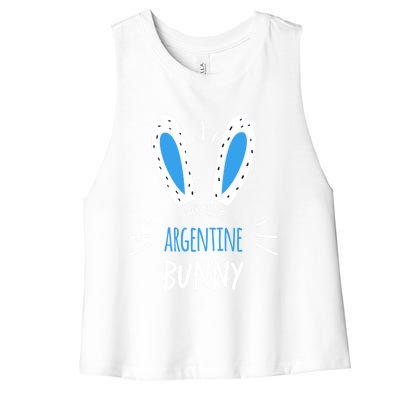 I'm The Argentine Bunny Ears Argentina Easter Sunday Gift Women's Racerback Cropped Tank