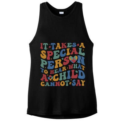It Takes A Special Person To Hear What A Child Cannot Say Ladies PosiCharge Tri-Blend Wicking Tank