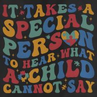 It Takes A Special Person To Hear What A Child Cannot Say 7 Panel Mesh Trucker Snapback Hat