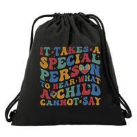 It Takes A Special Person To Hear What A Child Cannot Say Drawstring Bag