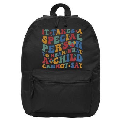 It Takes A Special Person To Hear What A Child Cannot Say 16 in Basic Backpack