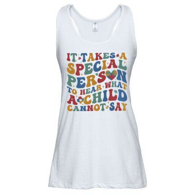 It Takes A Special Person To Hear What A Child Cannot Say Ladies Essential Flowy Tank