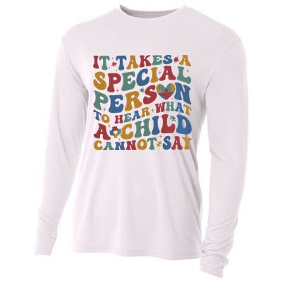 It Takes A Special Person To Hear What A Child Cannot Say Cooling Performance Long Sleeve Crew