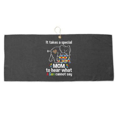 It Takes A Special Mom To Hear What A Son Cannot Say Large Microfiber Waffle Golf Towel