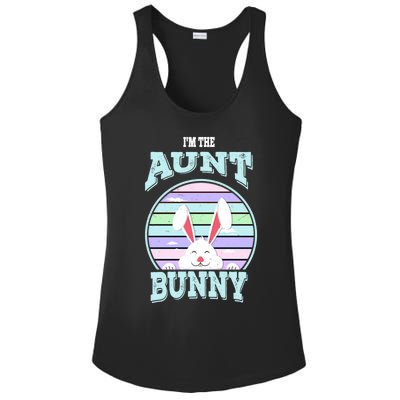 I'm The Aunt Bunny Matching Family Easter Sunday Gift Ladies PosiCharge Competitor Racerback Tank