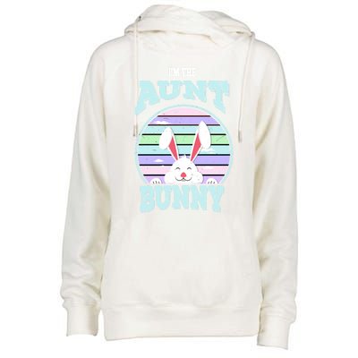 I'm The Aunt Bunny Matching Family Easter Sunday Gift Womens Funnel Neck Pullover Hood