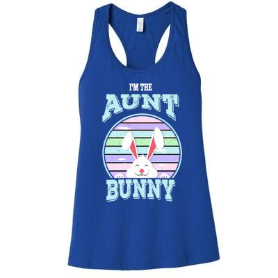 I'm The Aunt Bunny Matching Family Easter Sunday Gift Women's Racerback Tank