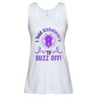 I Told Alzheimer's To Buzz Off Purple Ribbon Bee Ladies Essential Flowy Tank