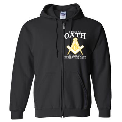 It Took An Oath Freemason Masonic Master Masons Freemasonry Full Zip Hoodie