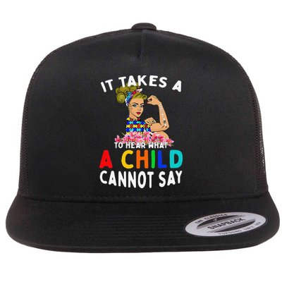 It Takes A Special Mom To Hear A Child Autism Awareness Gift Flatbill Hat
