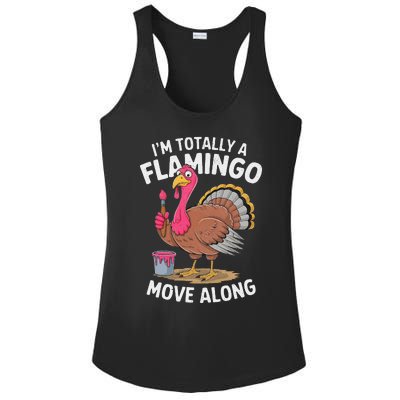 IM Totally A Flamingo Move Along Funny Thanksgiving Turkey Ladies PosiCharge Competitor Racerback Tank