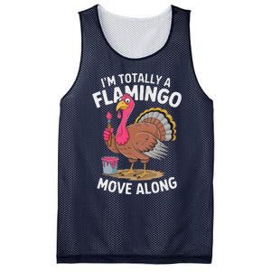 IM Totally A Flamingo Move Along Funny Thanksgiving Turkey Mesh Reversible Basketball Jersey Tank