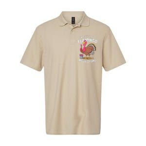 IM Totally A Flamingo Move Along Funny Thanksgiving Turkey Softstyle Adult Sport Polo