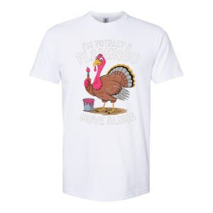 IM Totally A Flamingo Move Along Funny Thanksgiving Turkey Softstyle CVC T-Shirt