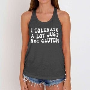 I Tolerate A Lot Just Not Gluten Women's Knotted Racerback Tank