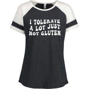 I Tolerate A Lot Just Not Gluten Enza Ladies Jersey Colorblock Tee