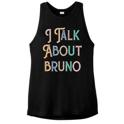 I Talk About Bruno Colorful Ladies PosiCharge Tri-Blend Wicking Tank