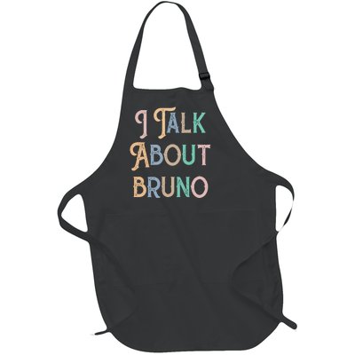 I Talk About Bruno Colorful Full-Length Apron With Pockets