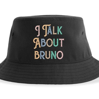 I Talk About Bruno Colorful Sustainable Bucket Hat