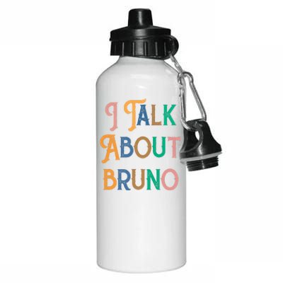 I Talk About Bruno Colorful Aluminum Water Bottle