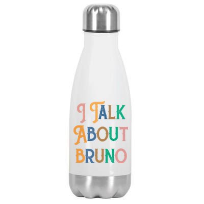 I Talk About Bruno Colorful Stainless Steel Insulated Water Bottle