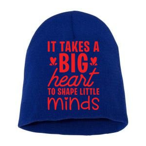 It Takes A Big Heart To Shape Little Minds Teacher Valentine Gift Short Acrylic Beanie