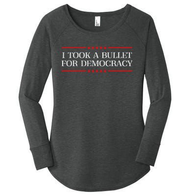 I Took A Bullet For Democracy Expresident Saying Election Women's Perfect Tri Tunic Long Sleeve Shirt