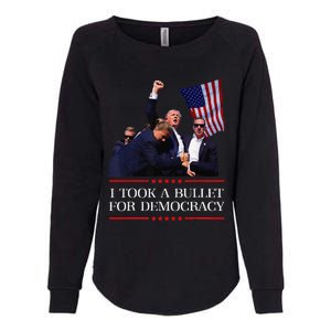 I Took A Bullet For Democracy Expresident Saying Election Womens California Wash Sweatshirt