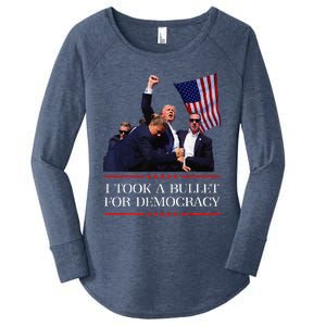 I Took A Bullet For Democracy Expresident Saying Election Women's Perfect Tri Tunic Long Sleeve Shirt