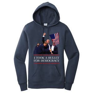 I Took A Bullet For Democracy Expresident Saying Election Women's Pullover Hoodie